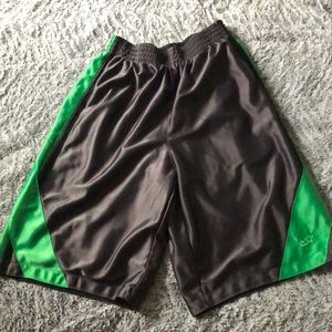 Reversible Boys Shorts Green Black Gray Elastic Waist